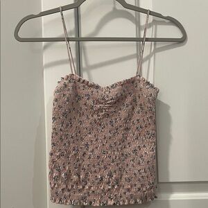 Storia Pink and Blue Smocked Camisole